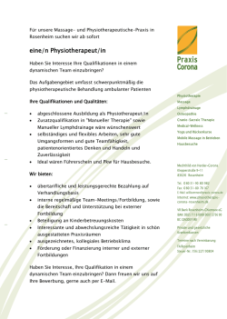 eine/n Physiotherapeut/in