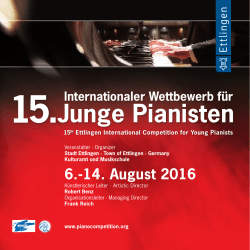 Junge Pianisten - Ettlingen International Piano Competition