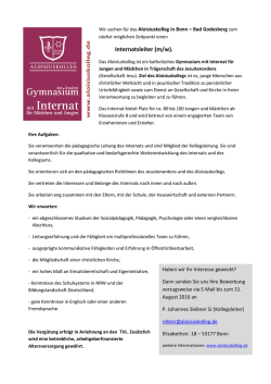 Internatsleiter (m/w).