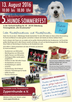 HUNDE-SOMMERFEST 13. August 2016