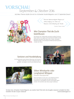 vorschau - Schweizer Hunde Magazin