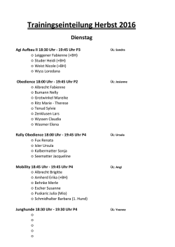 Dienstag - hsvo.ch