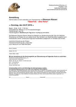 HSH-Seminar 24.7.2016 Fr Roesner - Herdenschutzhund