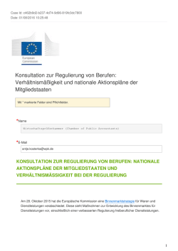 Konsultation der EU-Kommission zur