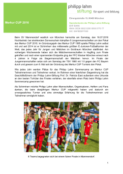 Merkur CUP 2016 - Philipp Lahm Stiftung