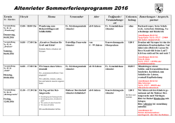 Altenrieter Sommerferienprogramm 2016
