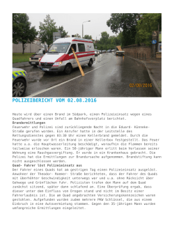 Polizeibericht vom 02.08.2016