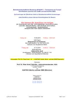 Gliederung - Prof. Dr. Peter Knief