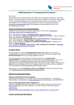 Januar 2012 - Kompetenzzentrum Demenz Schleswig