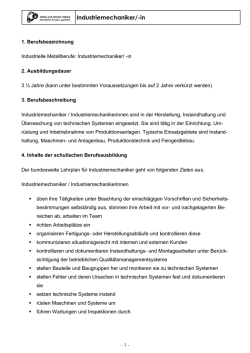 Industriemechaniker/-in