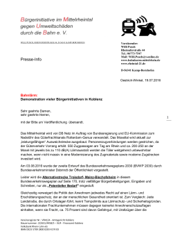 Presse-Info - Bürgerinitiative im Mittelrheintal