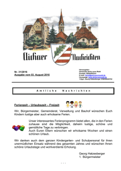 Ferienzeit &ndash; Urlaubszeit &ndash; Freizeit Wir