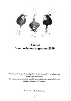 Ferien-Freizeit-Programm 2016