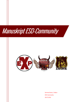 Manuskript ESD-Community - ESD Community