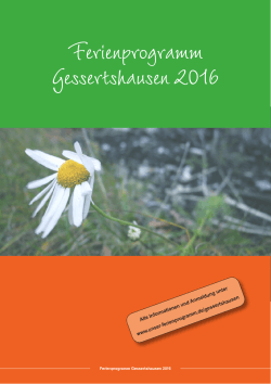 Ferienprogramm Gessertshausen 2016