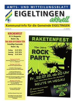 EIGELTINGEN AMTS- UND MITTEILUNGSBLATT Kommunal