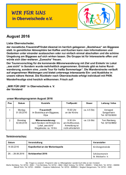 Programm August 2016