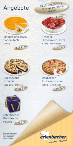 Angebote - erlenbacher backwaren