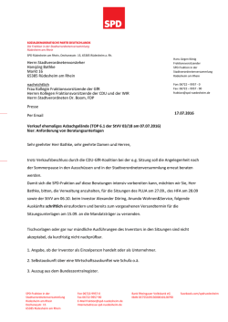 Herrn Stadtverordnetenvorsteher Hansj&ouml;rg Bathke