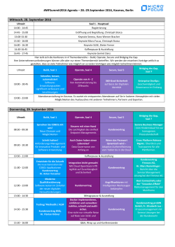 MFSummit2016 Agenda – 28.-29.September 2016