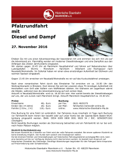 Flyer - Historische Eisenbahn Mannheim eV