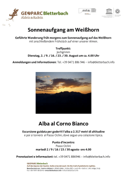Sonnenaufgang am Weißhorn Alba al Corno Bianco