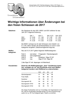 Kategorien Einteilung 2017