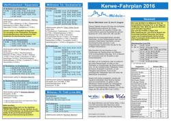 Kerwefahrplan und Umleitungshinweise