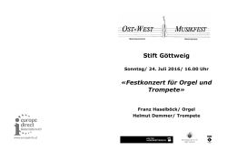 Stift Göttweig «Festkonzert für Orgel und Trompete - Ost