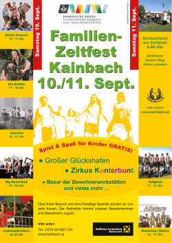 Info zum Musikprogramm und zum kostenlosen Spielepark f&uuml;r Kinder!