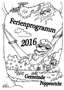 Ferienprogramm 2016 - Content