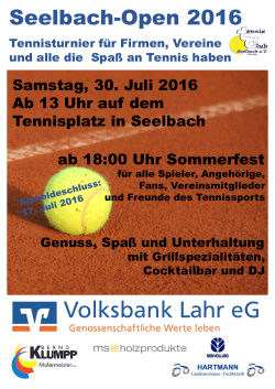 Seelbach-Open 2016 - Tennisclub Seelbach