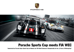Porsche Sports Cup meets FIA WEC