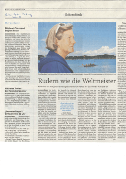 Dorothea Mahrt vom Veranstalter ERC sieht dem Boot aus