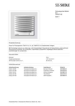 T&uuml;rlautsprecher-Modul 6+n TLM 611-02 Seite 1