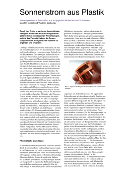 Organische Photovoltaik - PhysikJournal 2008 V2a - 2col