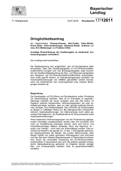 Dringlichkeitsantrag