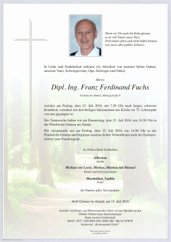 Dipl. Ing. Franz Ferdinand Fuchs