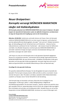 München Marathon findet neuen Co-Sponsor