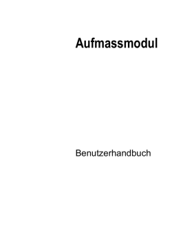 Das Handbuch zum Aufmassmodul - Mohr