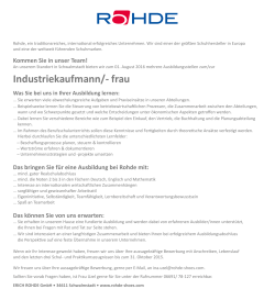Industriekaufmann/- frau