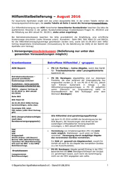 Hilfsmittelbelieferung ab 01 - Bayerischer Apothekerverband eV