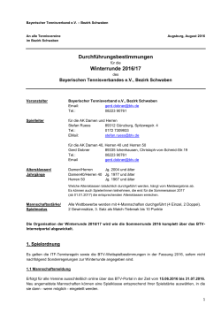 Durchf&uuml;hrungsbestimmungen Winterrunde 2016/17