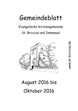 Aug. 2016 - Evangelische Kirchgemeinde St. Briccius