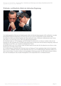 Wikileaks veröffentlicht eMails der türkischen - mm