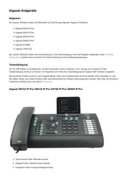 Gigaset VoIP Telefon Tastenbelegung und Konfiguration