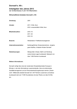 Dornseif e. Kfr.: Arbeitgeber des Jahres 2013