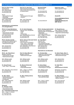 Ihre Ansprechpartner/innen in der Augenklinik des