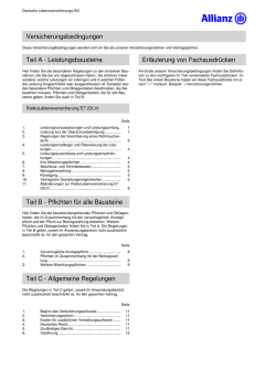 Versicherungsbedingungen Teil A