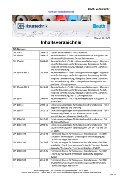 Inhaltsverzeichnis  - DIN